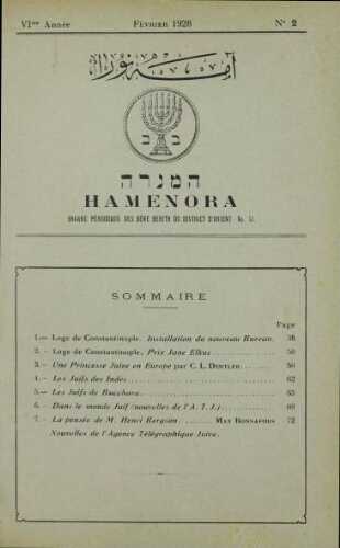Hamenora. février 1928 - Vol 06 N° 02